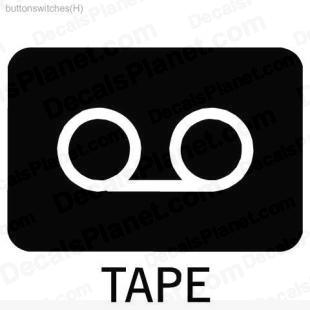 Tape button listed in useful signs decals.