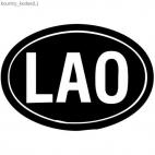Laos country sign
