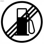 No gas pump sign