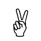 Peace hand sign