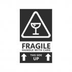 Fragile handle with care sign/label