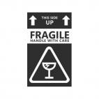 Fragile handle with care sign/label