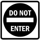 Do not enter sign