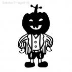 Halloween pumpkin character