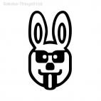 Rabbit styled face