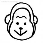 Monkey head drawing 3