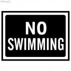 No swimming sign