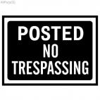 Posted no trespassing sign