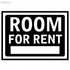 Room for rent sign