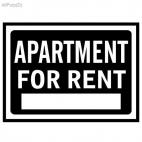 Apartment for rent sign