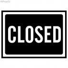 Closed sign