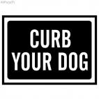 Curb your dog sign