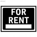 For rent sign