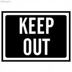 Keep out sign