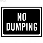 No dumping sign